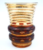 Vintage Mid-Century Bohemia smoked glass crystal carafe with 6 shot glasses - Image 9