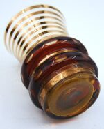 Vintage Mid-Century Bohemia smoked glass crystal carafe with 6 shot glasses - Image 11