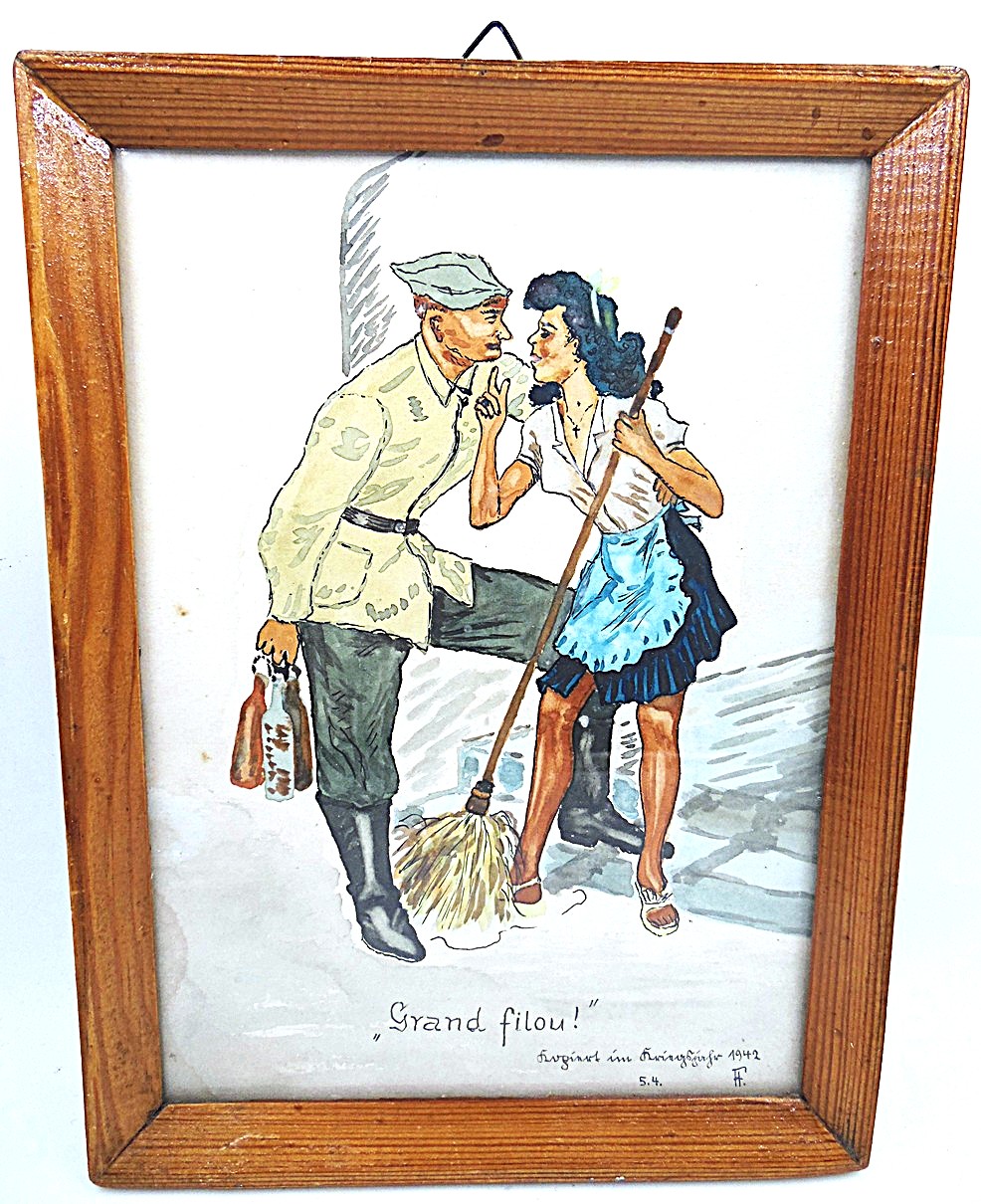 SAM_8111 A watercolor from World War II - Image 1
