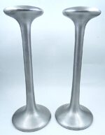 Pair Of Vintage 1990's Ikea "Kägla" Metal Candlesticks Design by Carl Öjerstam