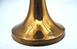 Mid Century Scandinavian Brutalist Design Bronze Candlestick - Image 3