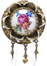 Old Vintage copper brooch