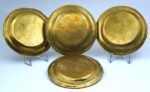 Set of four Vintage Turkish tea serving small bronze saucers - Image 2