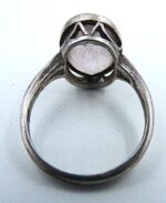 Old Vintage ring with a slightly pink stone (probably rock crystal) - Image 4