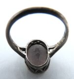 Old Vintage ring with a slightly pink stone (probably rock crystal) - Image 5