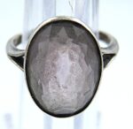 Old Vintage ring with a slightly pink stone (probably rock crystal) - Image 6