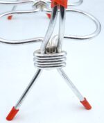 Vintage Souviet Era Shot Rack with 6 Aluminum Shot Glasses - Image 6