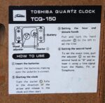 Vintage Toshiba TCQ-150 Wall Clock - Image 7