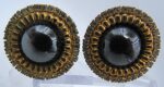 Old vintage earrings with black stone