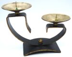 Mid Century Vintage Brutalist Style Candleholder for 2 candles
