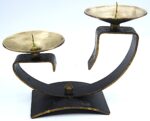 Mid Century Vintage Brutalist Style Candleholder for 2 candles - Image 2