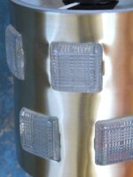 Vintage metal and glass pendant lamp by Einar Backstrom and Erik Hoglund - Image 3