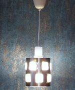 Vintage metal and glass pendant lamp by Einar Backstrom and Erik Hoglund - Image 7