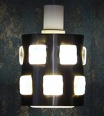 Vintage metal and glass pendant lamp by Einar Backstrom and Erik Hoglund - Image 8