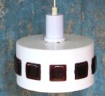 Vintage metal and glass pendant lamp by Einar Backstrom and Erik Hoglund - Image 3