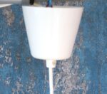 Vintage metal and glass pendant lamp by Einar Backstrom and Erik Hoglund - Image 4