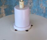 Vintage metal and glass pendant lamp by Einar Backstrom and Erik Hoglund - Image 5