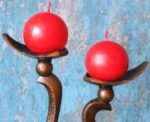 Vintage Soviet-era modern bronze candleholder for two candles - Image 4