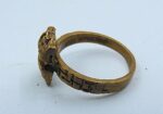 Vintage Scandinavian Design brutalist style bronze ring - Image 2