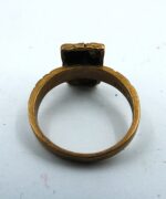 Vintage Scandinavian Design brutalist style bronze ring - Image 3