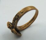 Vintage Scandinavian Design brutalist style bronze ring - Image 6