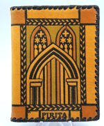 Soviet-era vintage leather-covered notebook