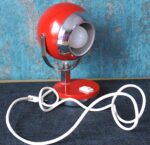 Vintage Space Age Adjustable Red Eyeball Table Lamp