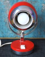 Vintage Space Age Adjustable Red Eyeball Table Lamp - Image 3
