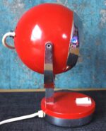 Vintage Space Age Adjustable Red Eyeball Table Lamp - Image 4