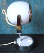 Vintage Space Age Adjustable White Eyeball Table Lamp - Image 4