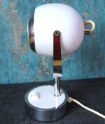 Vintage Space Age Adjustable White Eyeball Table Lamp - Image 6