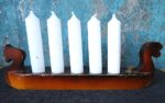 Vintage Mid Century Scandinavian Design Candle Holder for 5 candles - Viking ship - Image 2