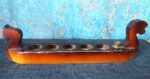 Vintage Mid Century Scandinavian Design Candle Holder for 5 candles - Viking ship - Image 3