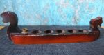 Vintage Mid Century Scandinavian Design Candle Holder for 5 candles - Viking ship - Image 7