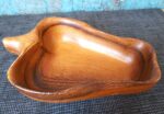 Vintage Mid Century Monkeypod Wood Carving Bowl - Image 2