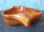 Vintage Mid Century Monkeypod Wood Carving Bowl - Image 4