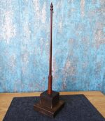 Mid-century vintage oak flagpole for table flags