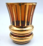 Vintage Mid-Century Bohemia smoked glass crystal 3 shot glasses - Image 2