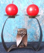 Mid Century Vintage Brutalist Style Candleholder for 2 candles