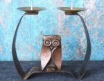 Mid Century Vintage Brutalist Style Candleholder for 2 candles - Image 2