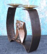 Mid Century Vintage Brutalist Style Candleholder for 2 candles - Image 3