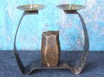 Mid Century Vintage Brutalist Style Candleholder for 2 candles - Image 5