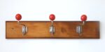 Mid-century Vintage 3-hook wooden rack