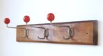 Mid-century Vintage 3-hook wooden rack - Image 3