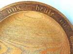 Old wooden plate bowl ’’ Our daily bread give us today 1942 ’’ from World War II - Image 4