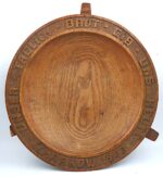 Old wooden plate bowl ’’ Our daily bread give us today Kharkov 1943 ’’ from World War II