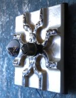 Vintage Mid-Century Space Age ceramic wall lamp from the 1960’s/70’s - Image 2