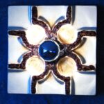 Vintage Mid-Century Space Age ceramic wall lamp from the 1960’s/70’s - Image 4