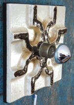 Vintage Mid-Century Space Age ceramic wall lamp from the 1960’s/70’s - Image 3