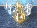 Vintage set of 6 cognac glasses with serving tray - Image 4